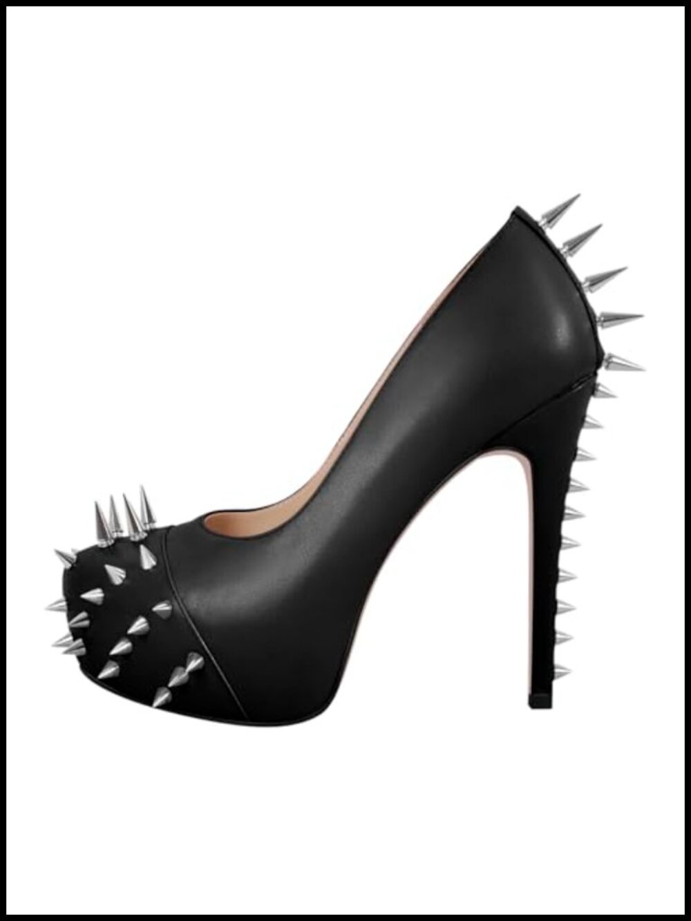 Studded Rivets Platform Stiletto Heels Slip On Wedding Party Shoes Women